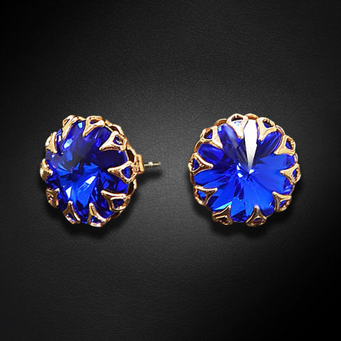 Auskarai "Vintāžš (Majestic Blue)" su Swarovski™ kristalais
